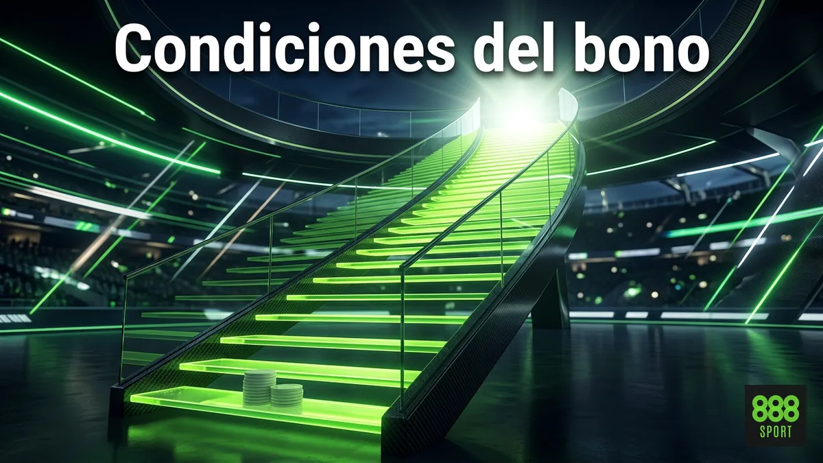 Escalera de condiciones del bono de 888sport Chile: depósito, apuesta gratis y rollover