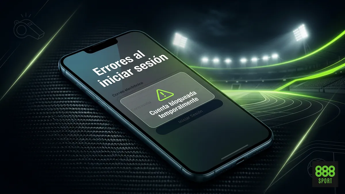 Aviso de error o cuenta bloqueada al intentar iniciar sesión en 888sport desde Chile